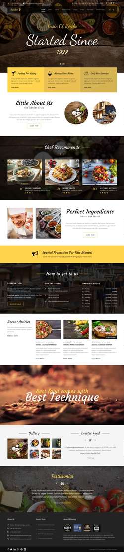 Recibo - Restaurant - Food - Cook WordPress Theme