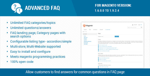 Advanced FAQ Extension For Magento by Themezaa (Magento extension)