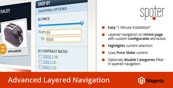 Advanced Layered Navigation Extension For Magento by Spoter (Magento extension)