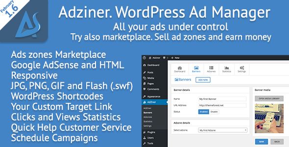 Adziner by Osinskirafal (WordPress advertising plugin)