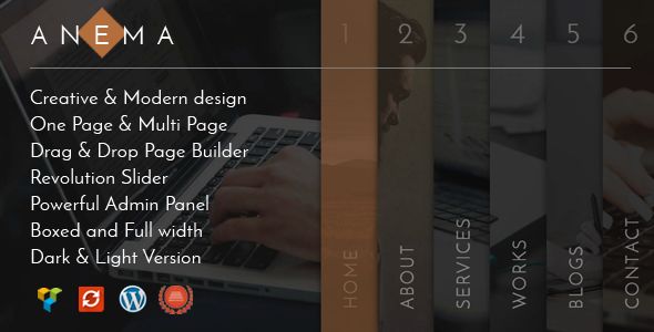 Anema by WebRedox (multi-purpose WordPress theme)
