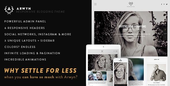Arwyn by FinalDestiny (WordPress theme with infinite scrolling)