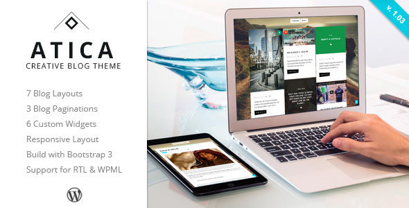 Atica by ZERGE (WordPress theme with infinite scrolling)