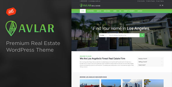 Avlar by ProgressionStudios (real estate and realtor WordPress theme)