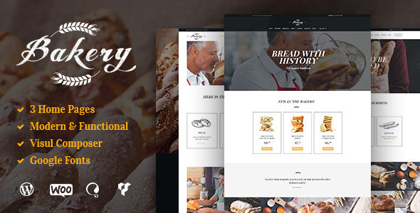 Bakery by AncoraThemes (WordPress theme for bakeries, cafes and food retail stores)