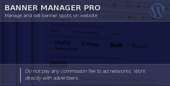 Banner Manager For WordPress by Halfdata (WordPress advertising plugin)