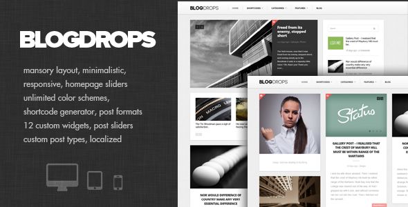 Blogdrops by Dannci (WordPress theme with infinite scrolling)