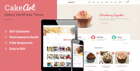 Cake WordPress Theme by ThimPress (WordPress theme for bakeries, cafes and food retail stores)