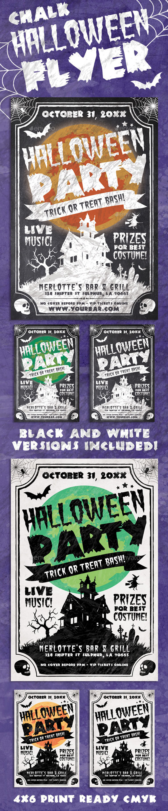 Chalk Halloween Flyer by Ronin54 (Halloween party flyer)