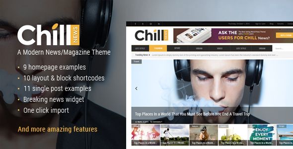 Chill News by Mikado-Themes (magazine WordPress theme)