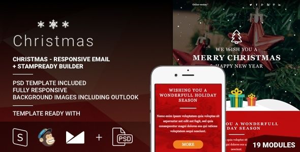 Christmas by Psd2newsletters (email templates for use with Mailchimp)
