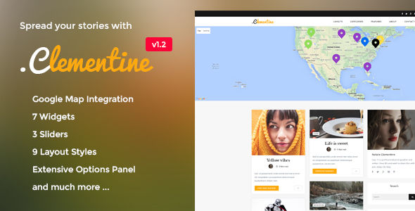 Clementine by Andrewdevelopments (magazine WordPress theme)
