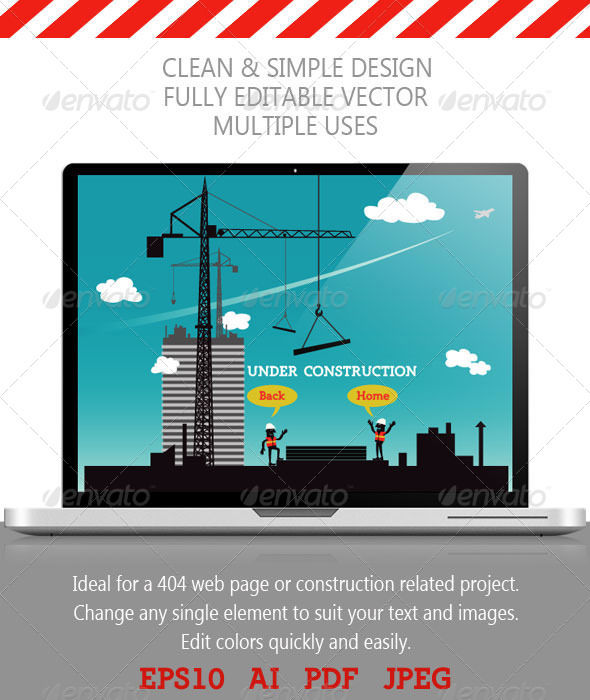 Construction Site by AddtoFavorites (layered 404 page template)