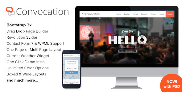 Convocation by Imithemes (event & conference WordPress theme)