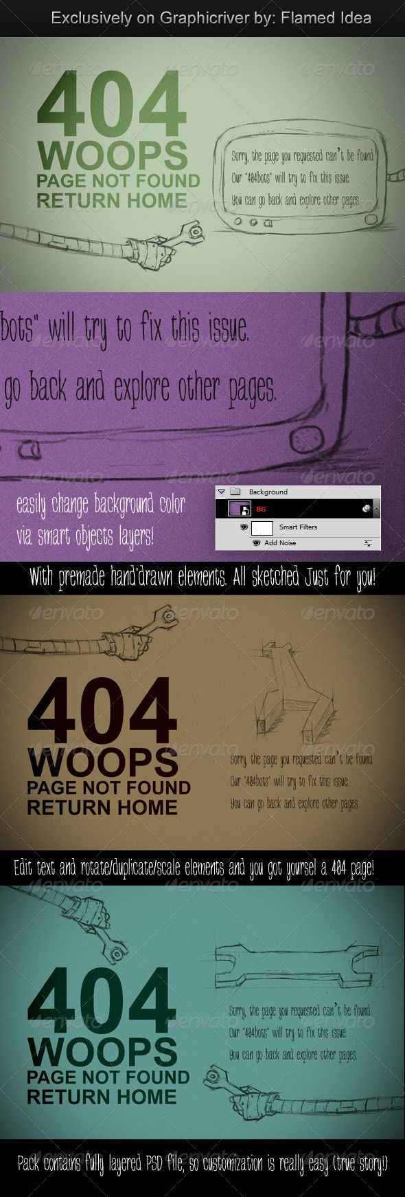 Costumizable Scribble Type Page Error by AddtoFavorites (layered 404 page template)