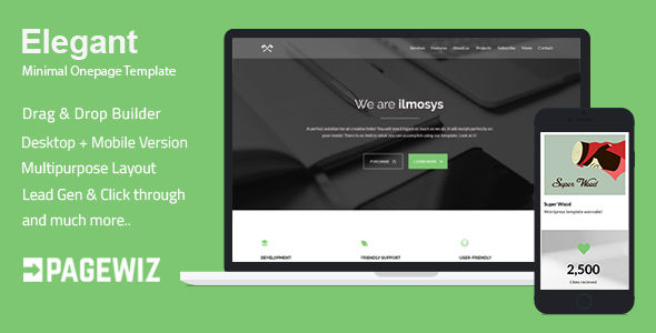 Elegant by Ilmosys (landing page template for PageWiz)