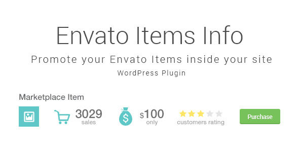 Envato Items Info WordPress Plugin by EvoG (WordPress advertising plugin)