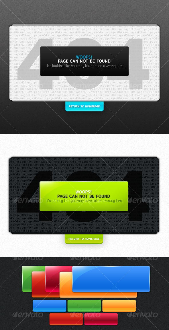 Error Page Design by AddtoFavorites (layered 404 page template)