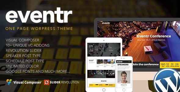Eventr by Themecube (event & conference WordPress theme)