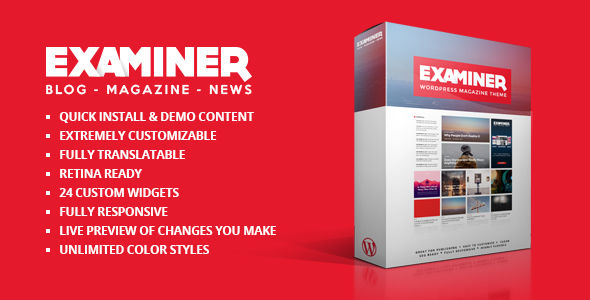 Examiner Magazine Theme by BobiFox (magazine WordPress theme)