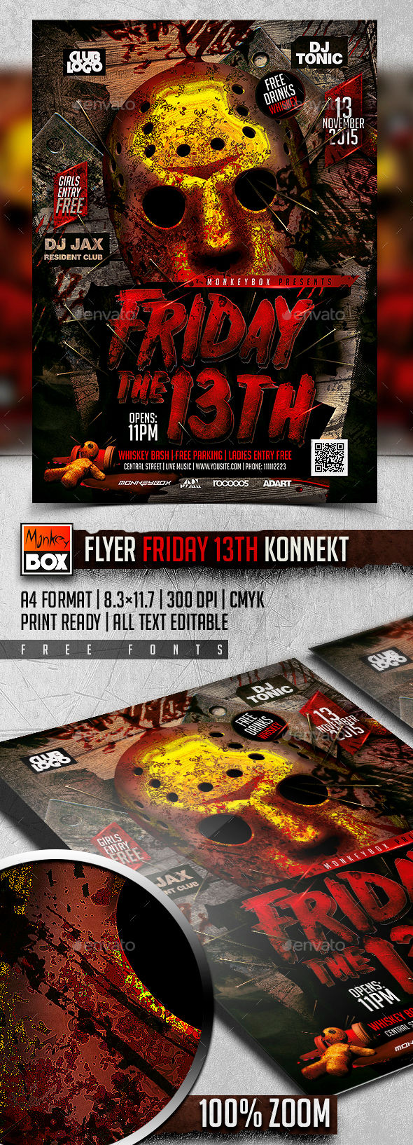 Flyer Friday Th Konnekt by MonkeyBOX (Halloween party flyer)