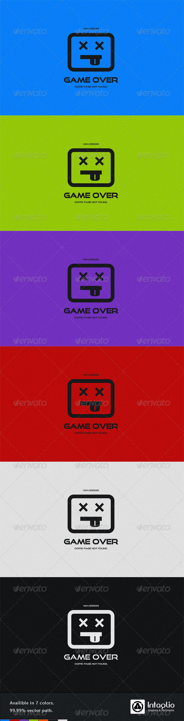 Game Over Error Page by AddtoFavorites (layered 404 page template)