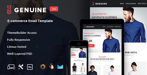Genuine by Seeemon (email templates for use with Mailchimp)