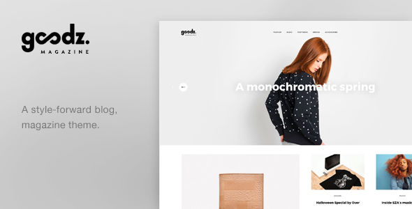 Goodz Magazine by Themeskingdom (magazine WordPress theme)