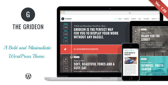 Grideon by ZERGE (WordPress theme with infinite scrolling)