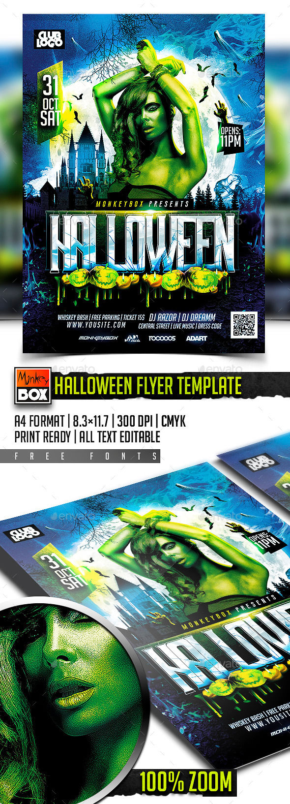 Halloween Flyer Template by MonkeyBOX (Halloween party flyer)