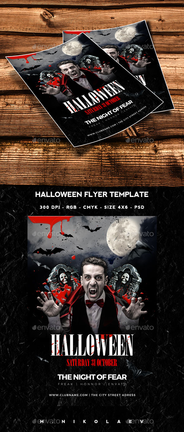 Halloween Flyer by Nikolaev_ws (Halloween party flyer)