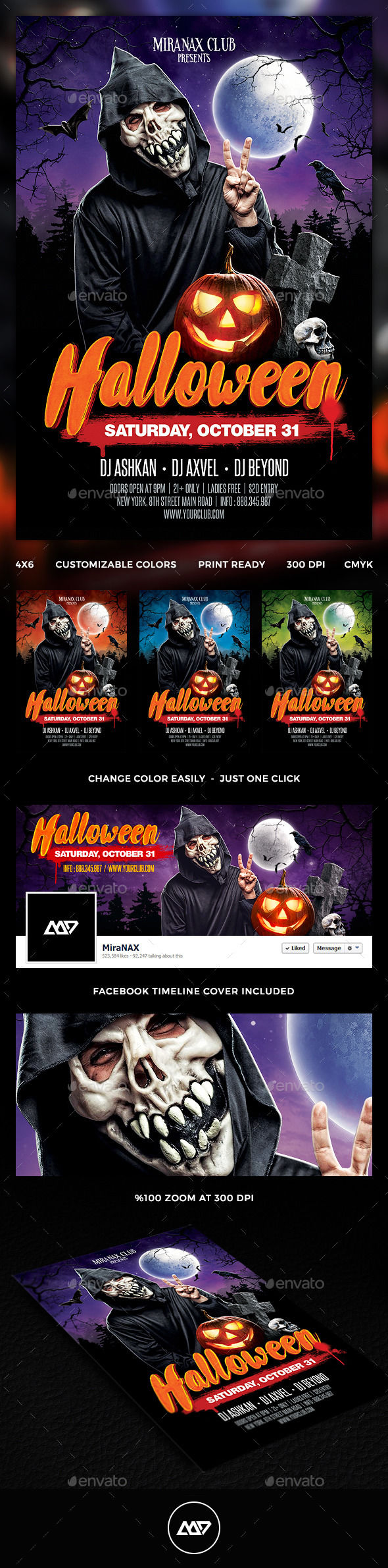 Halloween Flyer by HyperPix (Halloween party flyer)