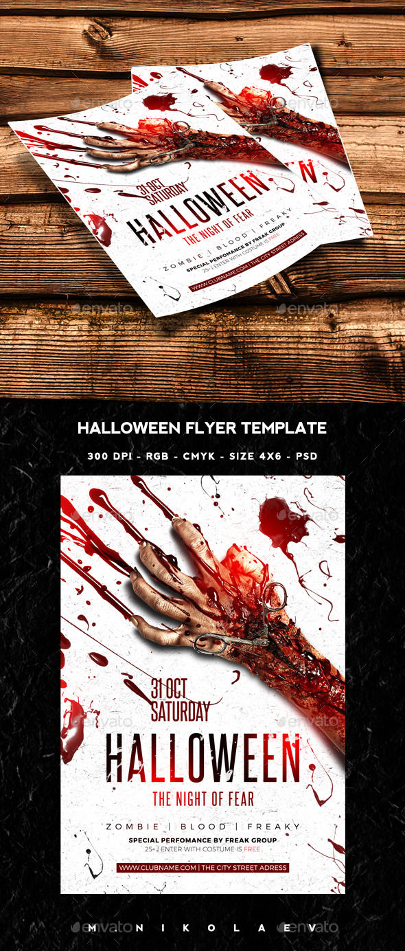 Halloween Flyer by Nikolaev_ws (Halloween party flyer)