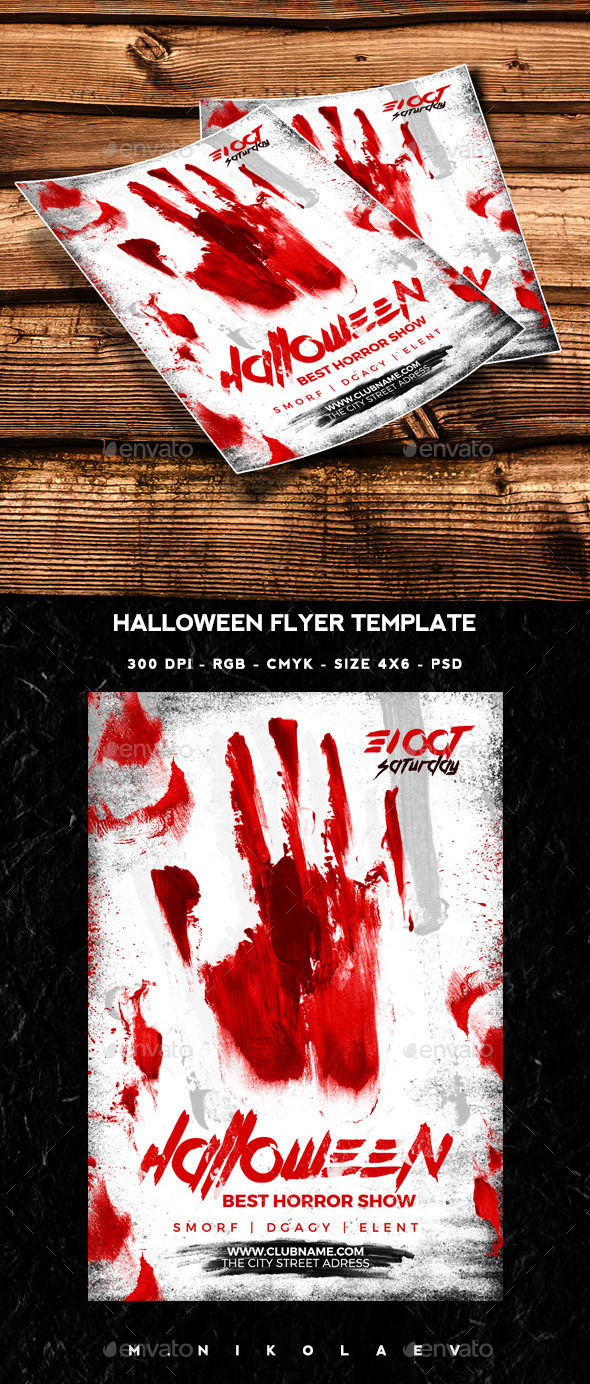 Halloween Flyer by Nikolaev_ws (Halloween party flyer)