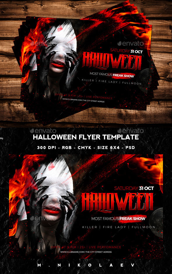 Halloween Flyer by Nikolaev_ws (Halloween party flyer)