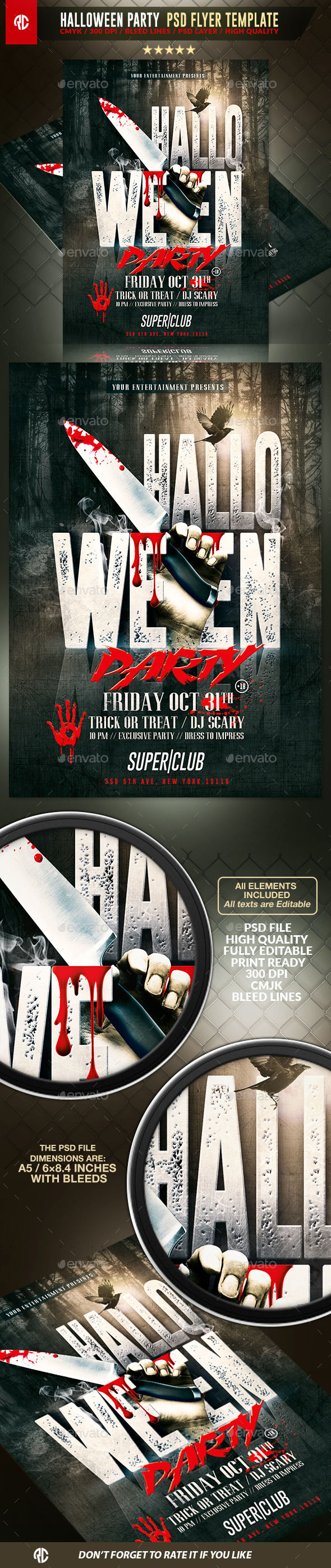 Halloween Horror Party by RomeCreation (Halloween party flyer)