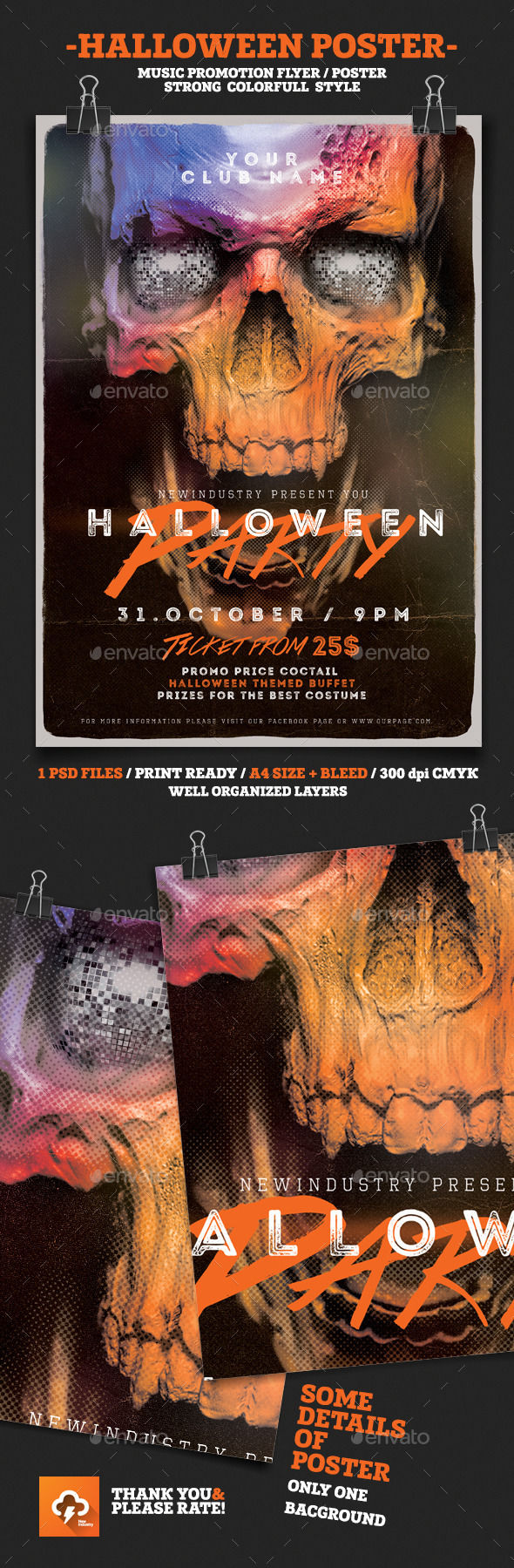 Halloween House Party by NewIndustry (Halloween party flyer)