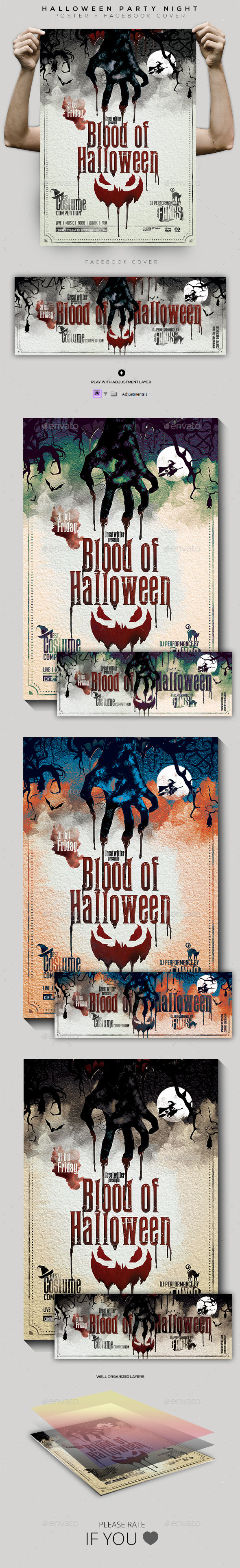 Halloween Night Flyer by Creatwitter (Halloween party flyer)