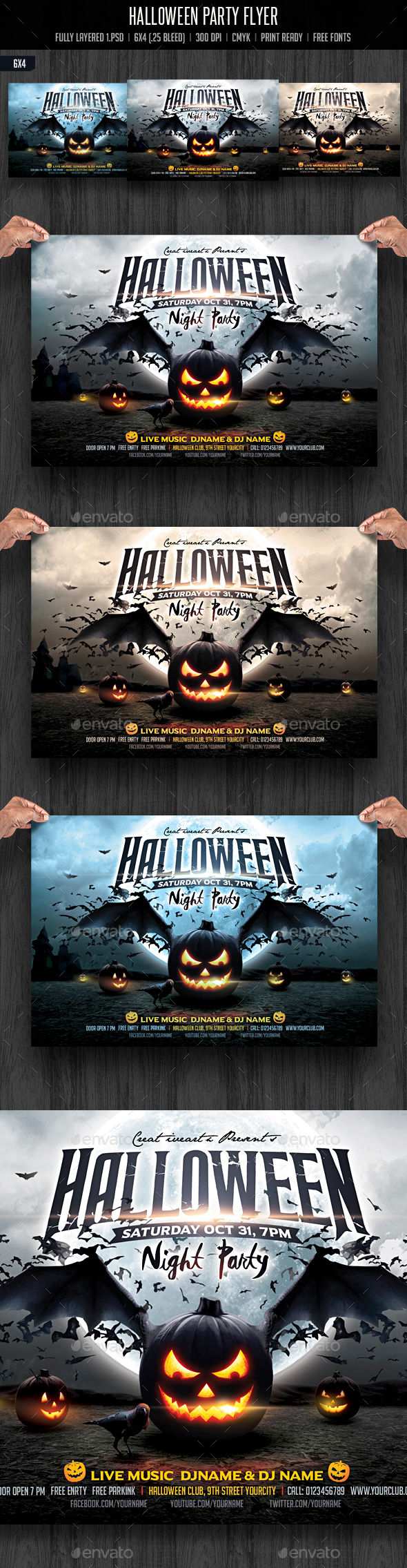 Halloween Party Flyer by Creativeartx (Halloween party flyer)