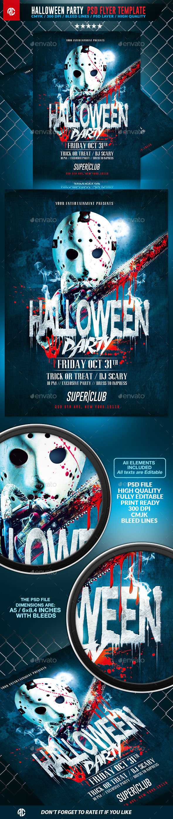 Halloween Scary Party by RomeCreation (Halloween party flyer)