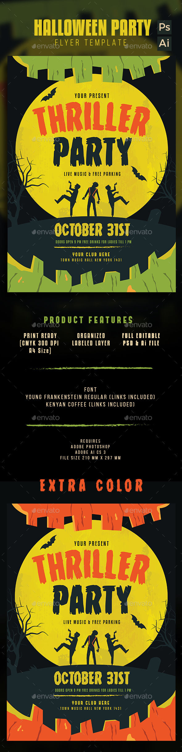 Halloween Thriller Party by Guuver (Halloween party flyer)