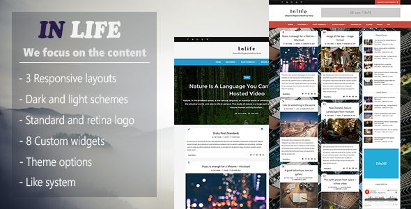 InLife by BbioonThemes (magazine WordPress theme)