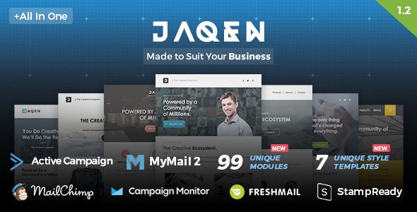 Jaqen by Nutzumi (email templates for use with Mailchimp)