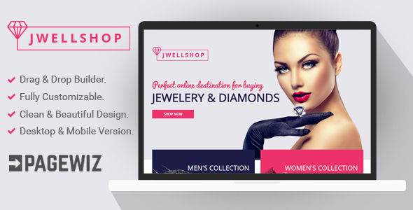 Jwell Shop by Demustang (landing page template for PageWiz)