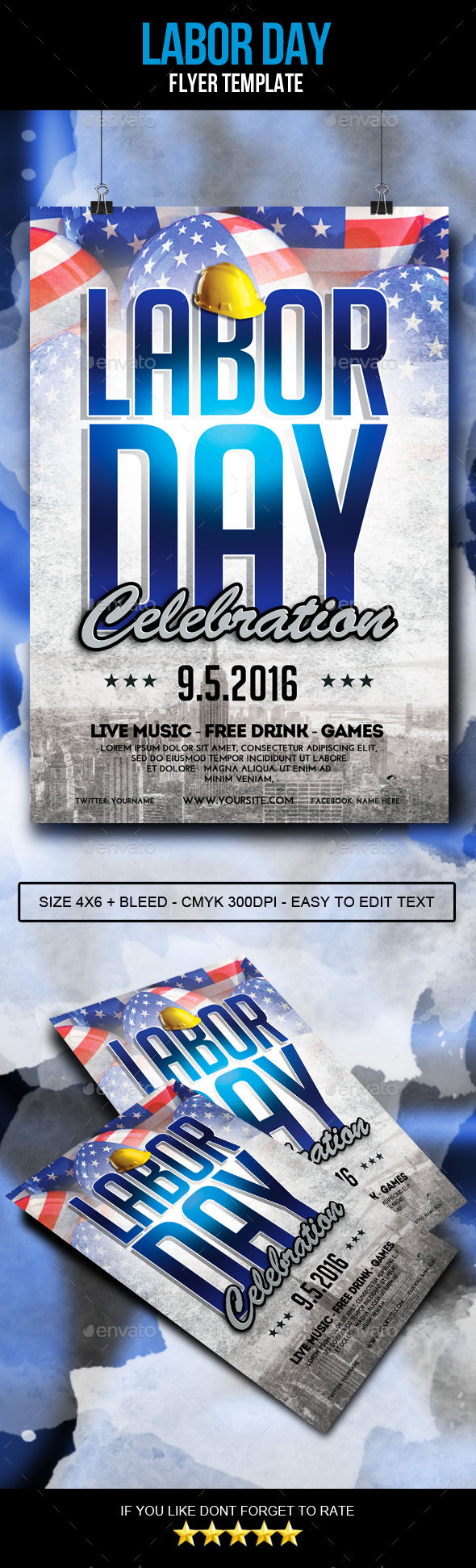 Labor Day Flyer by AyumaDesign (Labor Day party flyer)