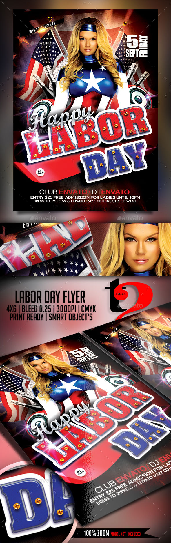 Labor Day Flyer by Take2Design (Labor Day party flyer)