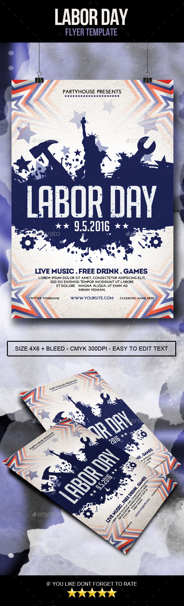 Labor Day Flyer by AyumaDesign (Labor Day party flyer)