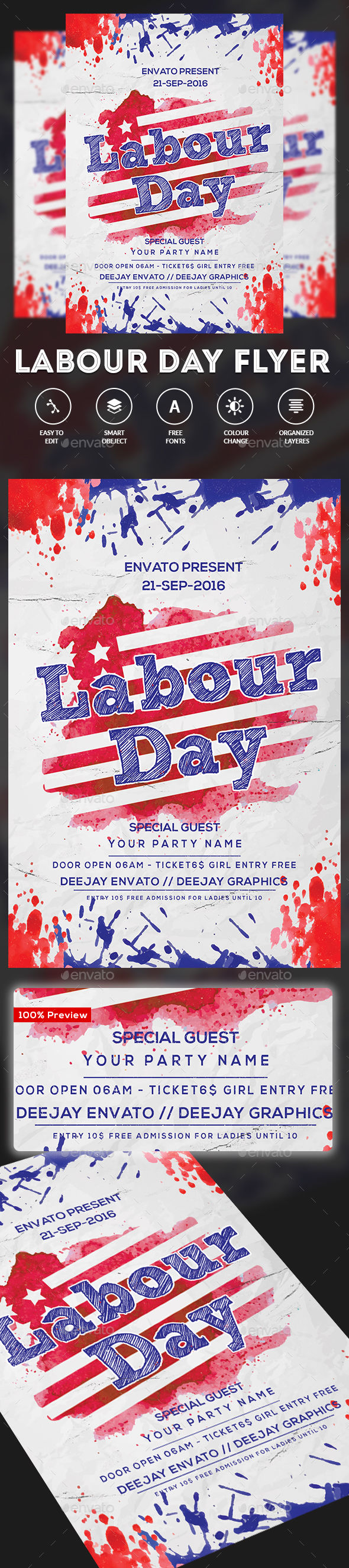 Labor Day Flyer by DUrgaDesigns (Labor Day party flyer)
