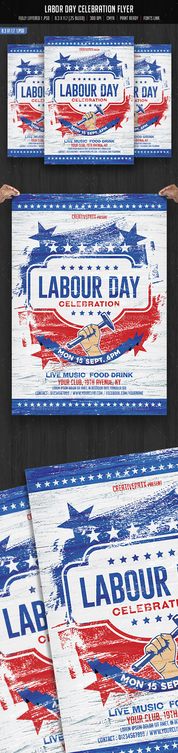 Labor Day Flyer by Creativeartx (Labor Day party flyer)