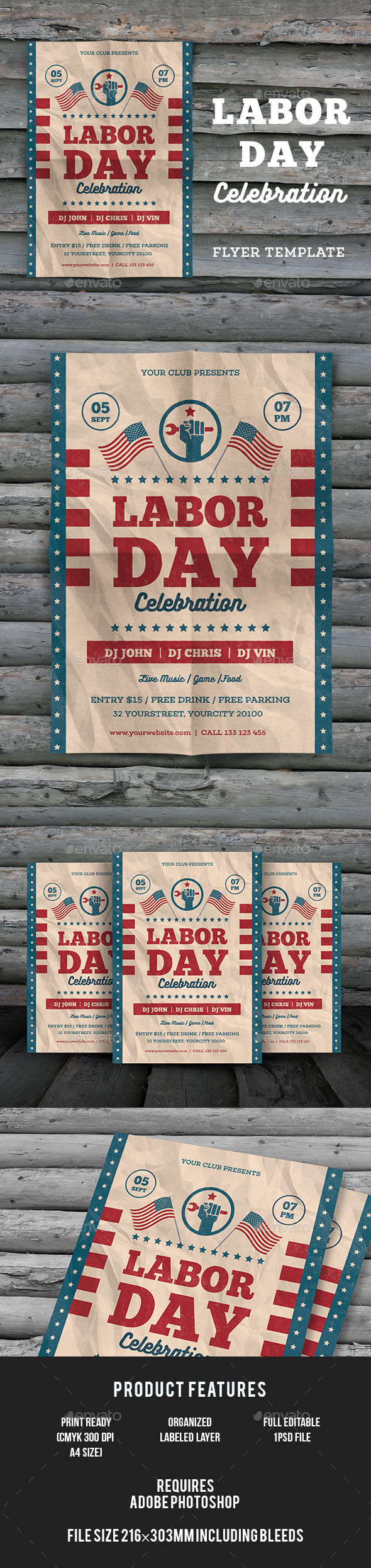 Labor Day Flyer by Infinite78910 (Labor Day party flyer)